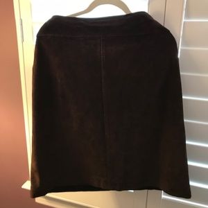 Brown Suede Skirt - Size 16